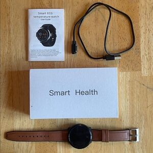 Black and Brown ECG Smartwatch